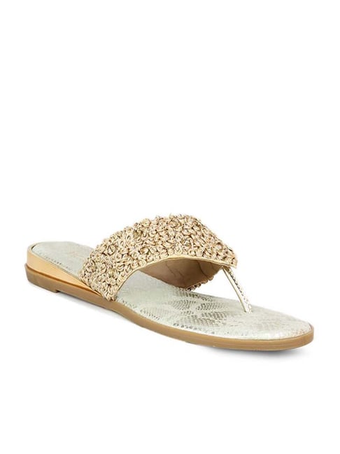 Inc.5 Women's Golden Thong Sandals Price in India