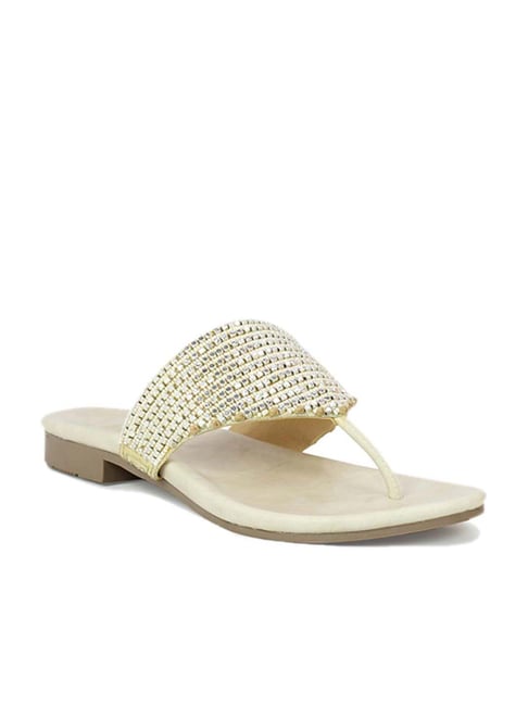 Inc.5 Women's Golden T-Strap Sandals Price in India