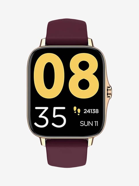 Pebble Cosmos SpO2 Bluetooth Calling Smartwatch (Gold/Wine)