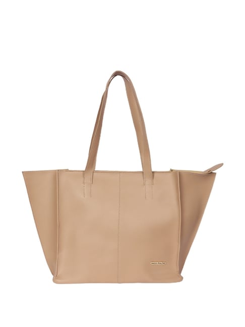 Bagsy Malone Superstar Beige Medium Tote Handbag Price in India