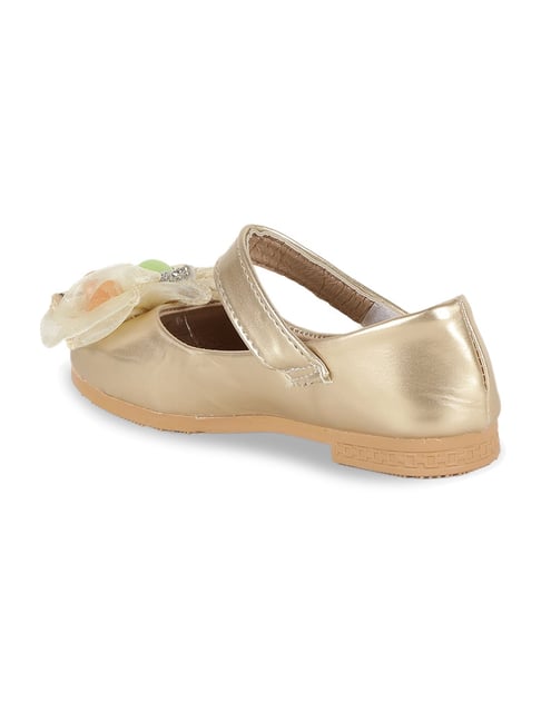Buy Passion Petals Kids Gold Mary Jane Shoes for Girls at Best Price