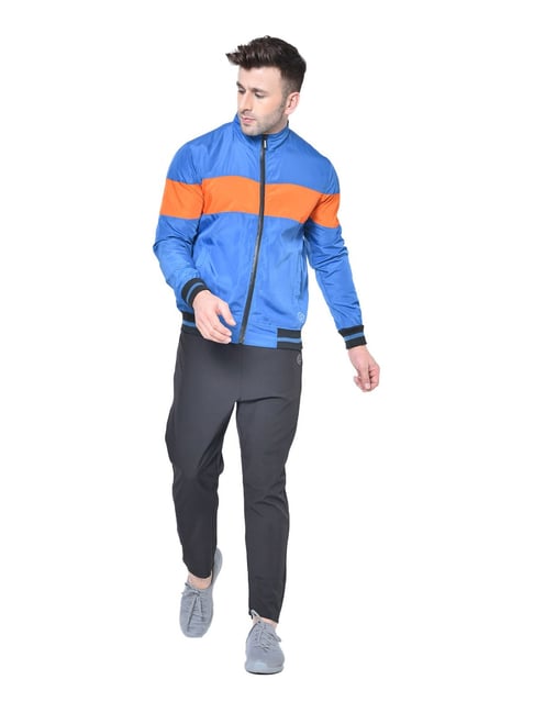 Orange and store blue tracksuit