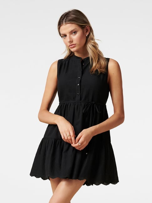 Buy Forever New Black Alex Petite Cotton Dress for Women Online
