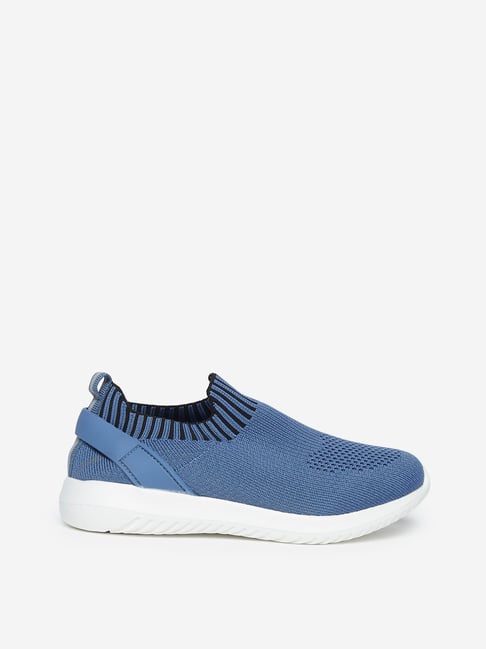 Yellow Kids by Westside Blue Knitted Slip-On Shoes