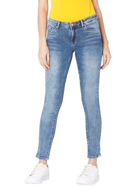 Spykar Blue Skinny Fit Low Rise Jeans