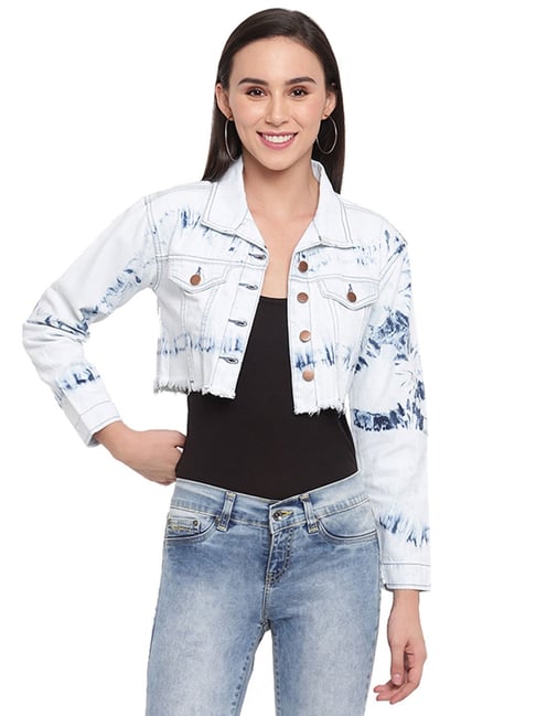Buy white denim jackets for ladies in India @ Limeroad