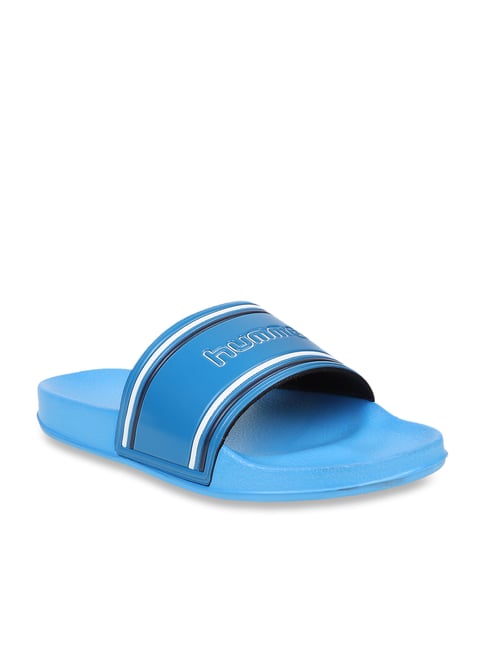Buy Hummel Men's Pool Retro Blue Slides for Men at Best Price