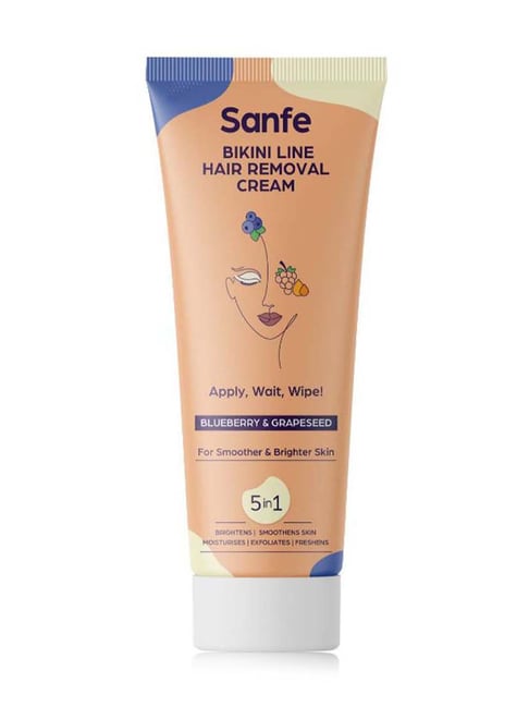 Sanfe Bikini Line Hair Removal Cream with Spatula and Intimate Wipes  50g   Natural and Safe for sensitive skin  Lavender Aloe Vera Shea Butter   JioMart