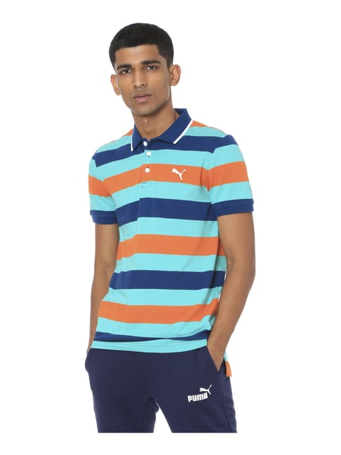 puma striped polo shirt