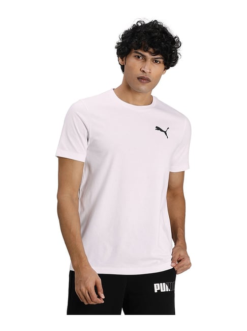 Puma Active Soft White Cotton Regular Fit Sports T-Shirt-Puma-Apparel-TATA CLIQ