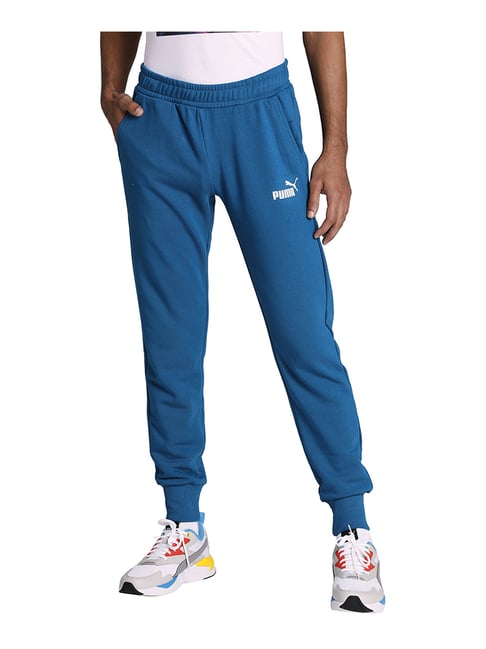 Buy Puma Blue Cotton Regular Fit Joggers for Mens Online Tata CLiQ