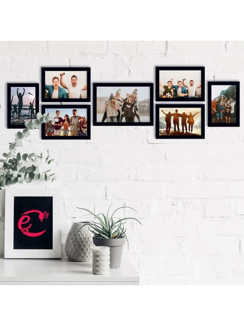 Memory Wall Collage Photo Frame - Set of 7 Photo Frames for 6 Photos of 4'x6', 1 Photos of 5'x7'