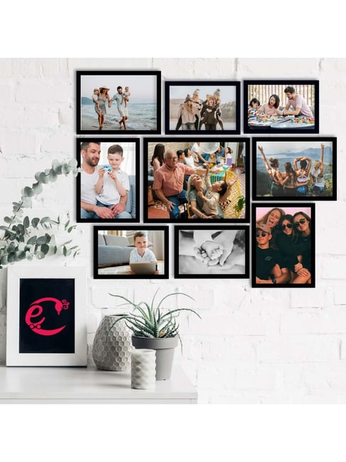 eCraftIndia Memory Black Collage Photoframes - Set of 9