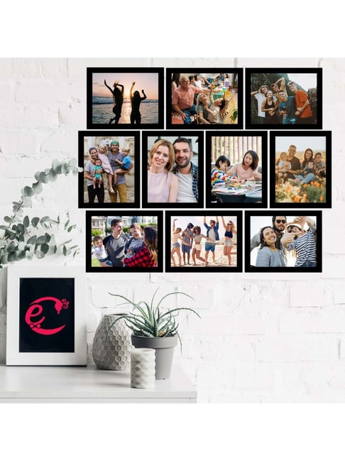 eCraftIndia Memory Wall Collage Photo Frame - Set of 10 Photo Frames for 10 Photos of 8'x10'