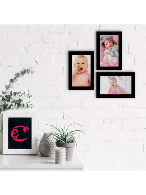 eCraftIndia Memory Wall Collage Photo Frame - Set of 3 Photo Frames for 3 Photos of 4'x6'