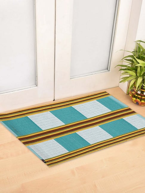 Klotthe Green & Yellow Cotton Rug - Set of 1
