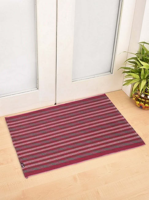 Klotthe Red & Green Cotton Rug - Set of 1