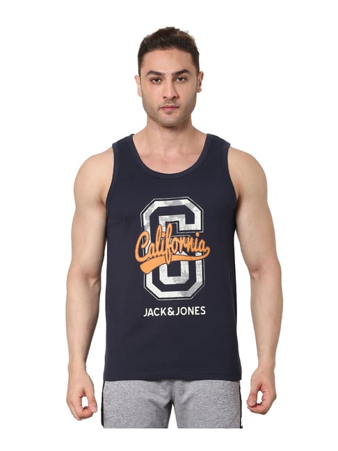 Jack & Jones Navy Printed Vest