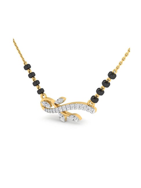 Buy Waman Hari Pethe Jewellers 18k Gold Diamond Mangalsutra