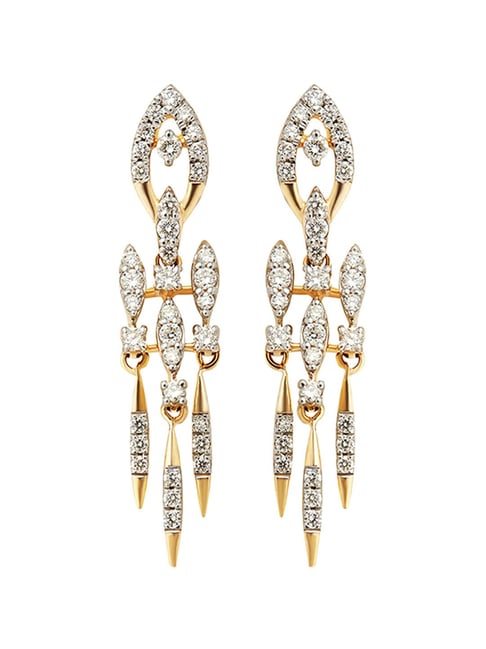 jewellery | diamond | earrings | Gold earrings designs, Tiny gold earrings,  Gold bridal earrings