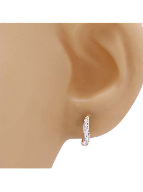 WHP Jewellers 18KT 750 Yellow Gold and Diamond Stud Earrings For Women   Girls  Amazonin Fashion