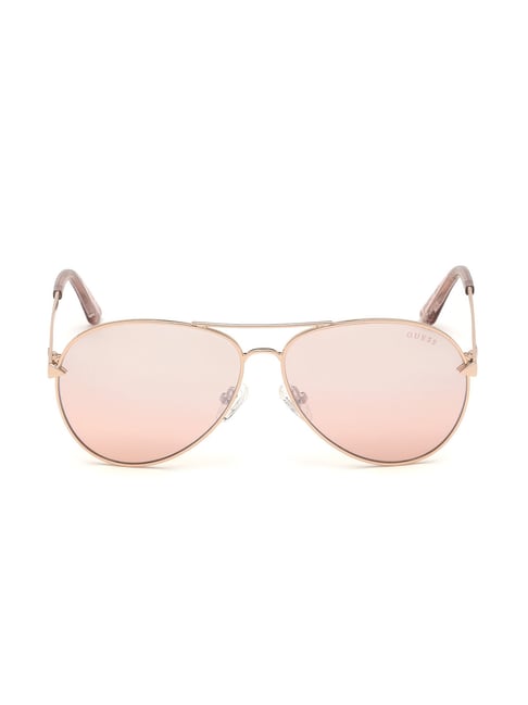 Guess Rose Gold Pilot Sunglasses for Women