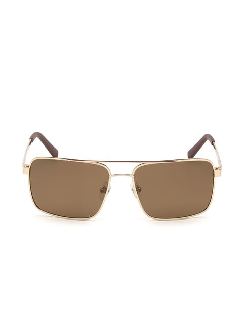 Mach Oversized Square Aviator Gold Metal Bar Men Designer Fashion Sunglasses  - Walmart.com