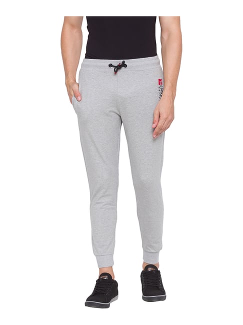 Grey cotton joggers for Men