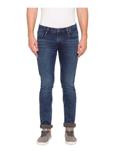 Spykar Blue Slim Fit Low Rise Jeans