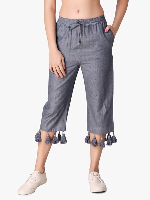 Grey Printed Culottes