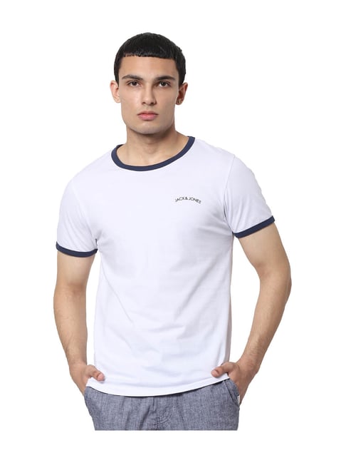 Jack & Jones White Crew Neck T-Shirt