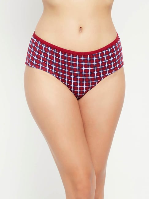 Buy Clovia Red Hipster Panty for Women Online @ Tata CLiQ
