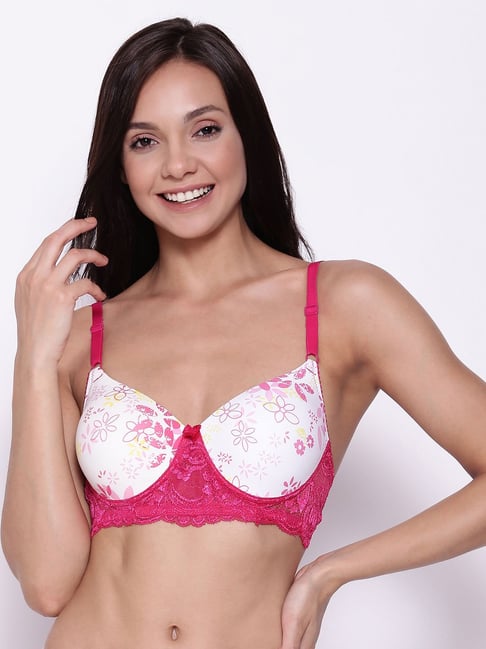 Clovia Pink Cotton Full Coverage T-Shirt Bra