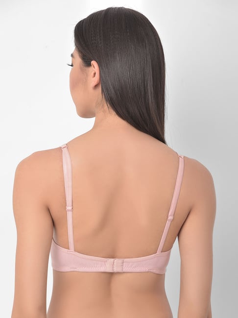 Buy Clovia Pink Non Wired Non Padded Half Coverage Bra for Women