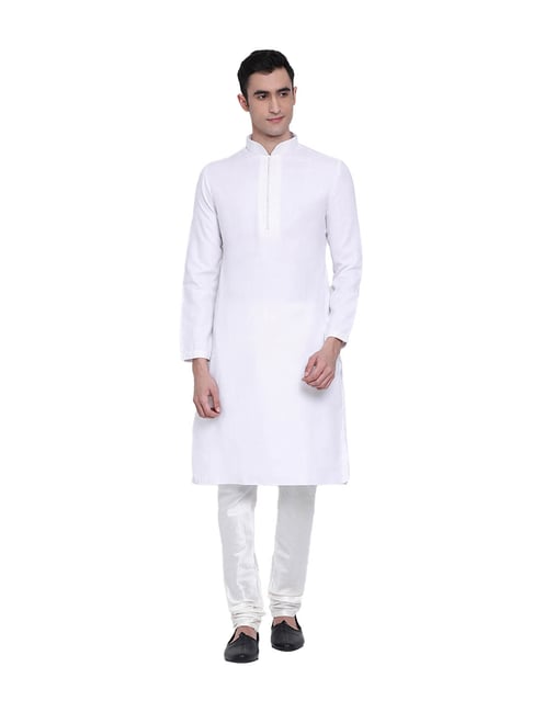 Sanwara White Solid Kurta & Pyjama Set