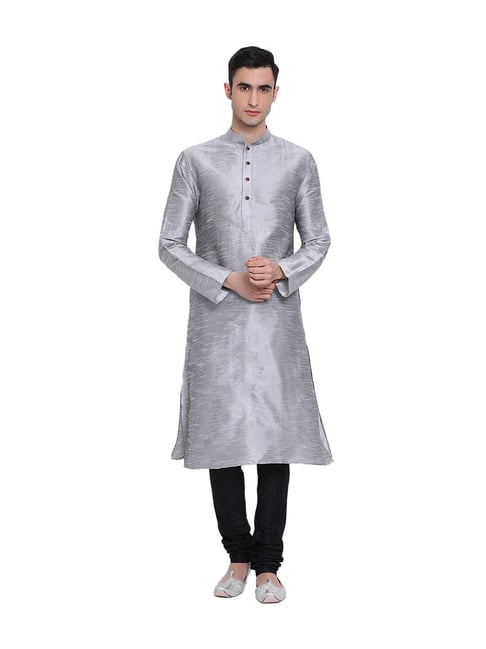 Sanwara Silver Solid Kurta & Pyjama Set