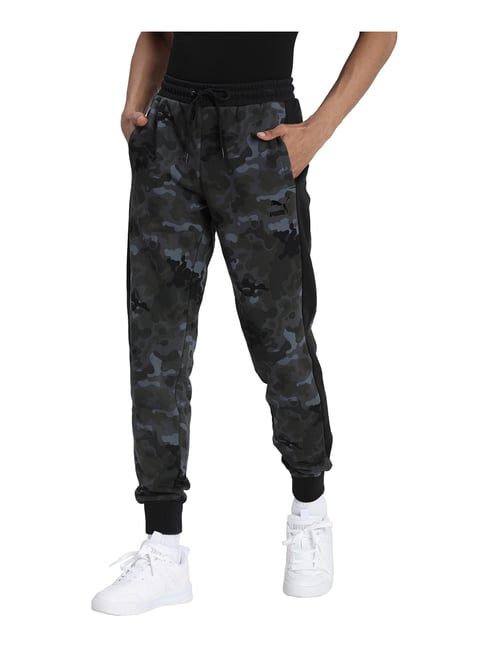 Buy Puma Dark Grey Cotton Regular Fit Camouflage Joggers for Mens