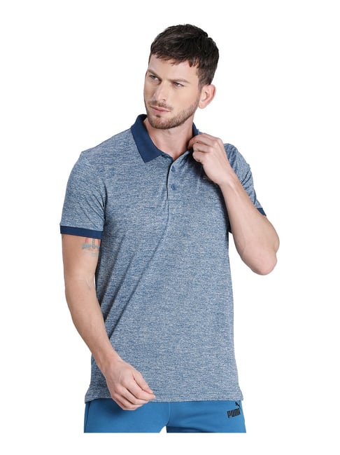 Buy Puma Light Blue Slim Fit Printed Jersey for Mens Online @ Tata CLiQ