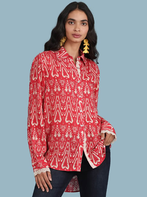aarke Ritu Kumar Red Printed Shirt Price in India