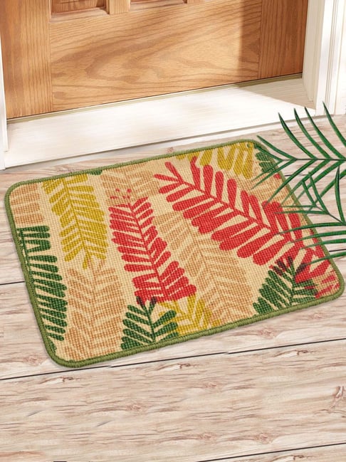Saral Home Green & Beige Jute 1666 GSM Bath Mat - Set of 1-picture-28