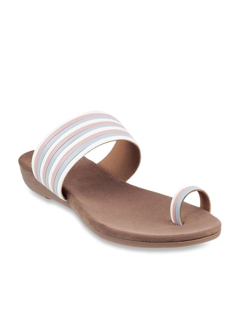 Mochi Women's White Toe Ring Wedges-picture-23