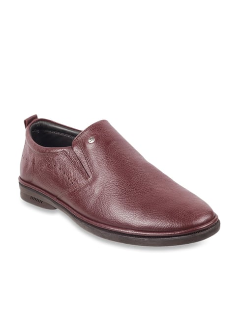 Mochi Men's Maroon Formal Slip-Ons