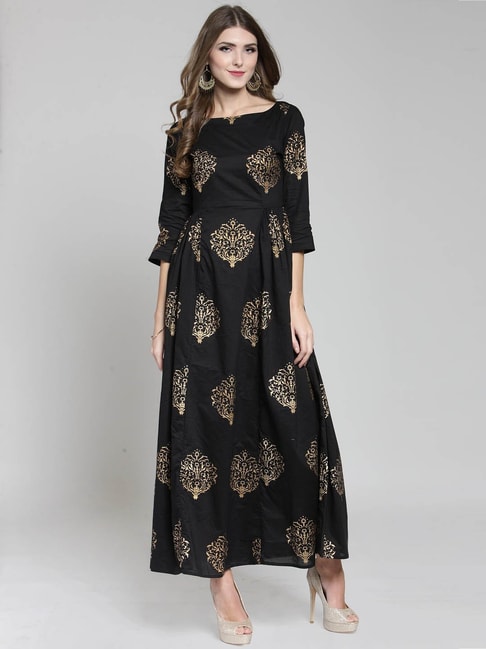 Sera Black Printed Dress Price in India