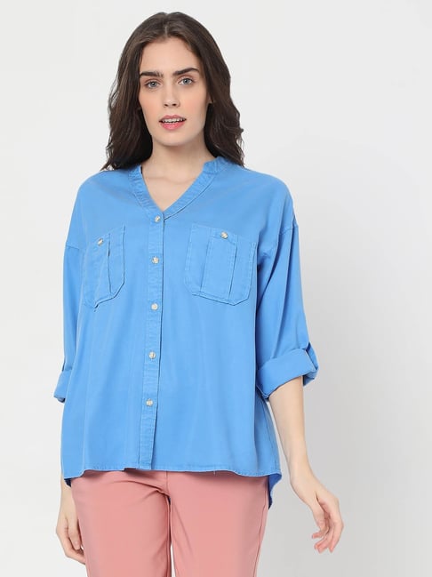 Vero Moda Blue Regular Fit Shirt