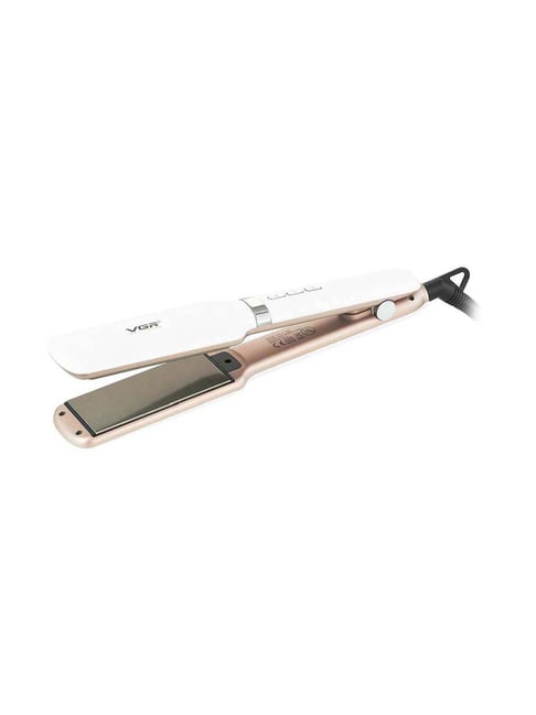 VGR V-520 Professional Hair Straightener with Ceramic Coated Plate (White)