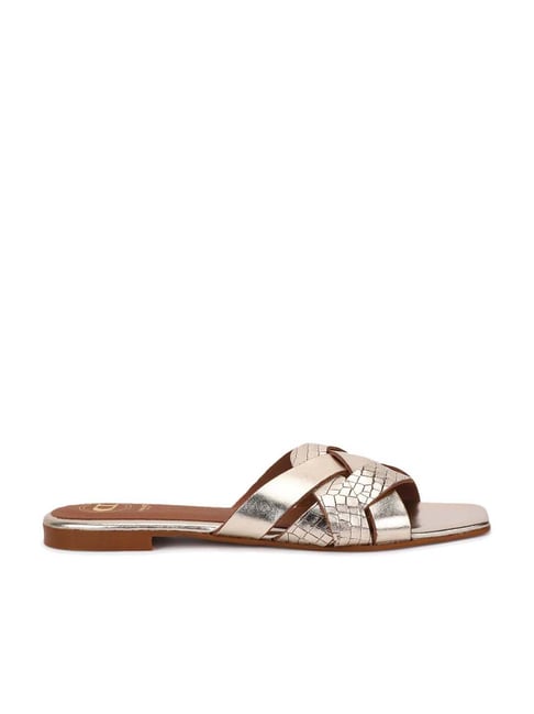 Dune London Women's LEXI DI Gold Casual Sandals