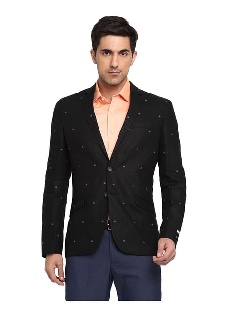 Turtle Black Printed Blazer