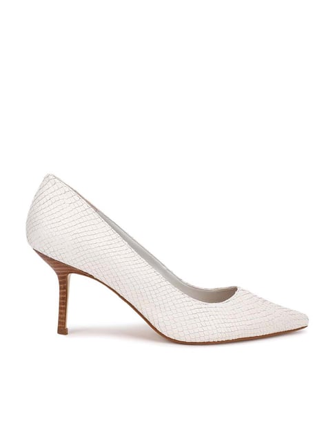 Dune London Women's ANNALIE C White Stiletto Pumps