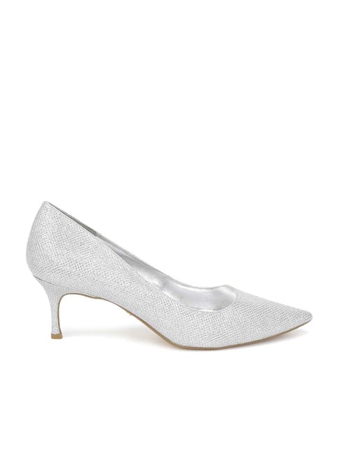 Dune London Women's Astley Silver Stiletto Pumps