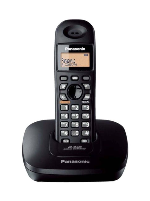 Panasonic KX-TG3611SXB Cordless Landline Phone (Black)